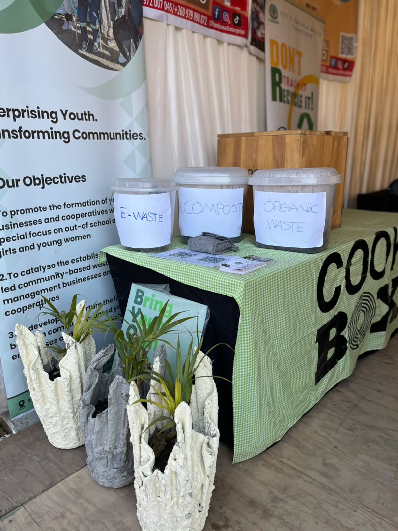 Waste sorting and compost display